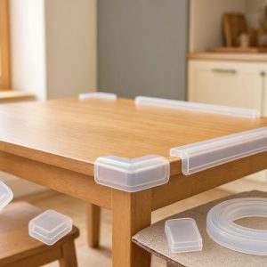Baby Proofing Corner Guards Clear Table Edge Protectors Soft Silicone Safety Bumpers for Furniture 12 Pack
