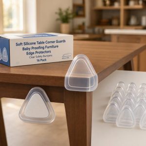 Soft Silicone Table Corner Guards Baby Proofing Furniture Edge Protectors Clear Safety Bumpers 16 Pack