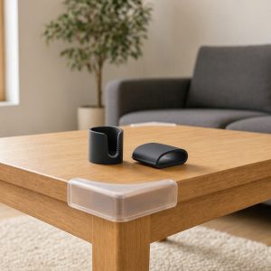 Premium Table Corner Protectors Clear Soft Silicone Baby Proofing Guards Furniture Edge Safety Bumpers Black
