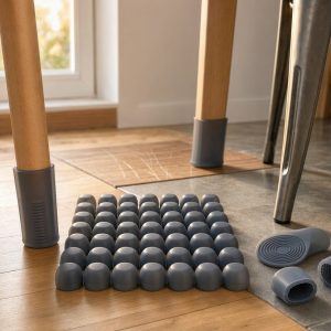 Anti Slip Chair Leg Protectors Silicone Furniture Caps Shield Hardwood Tile Floor Scratches 32 Pieces Set