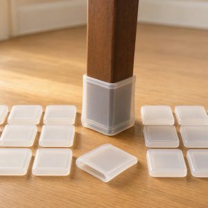 Stretchable Silicone Furniture Leg Caps Square Chair Feet Protectors Guard Hardwood Floors No Noise 16 Pcs